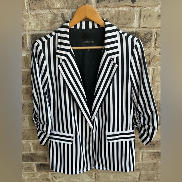Karen Kane Black and White Striped Blazer Size Medium - Picture 5 of 8